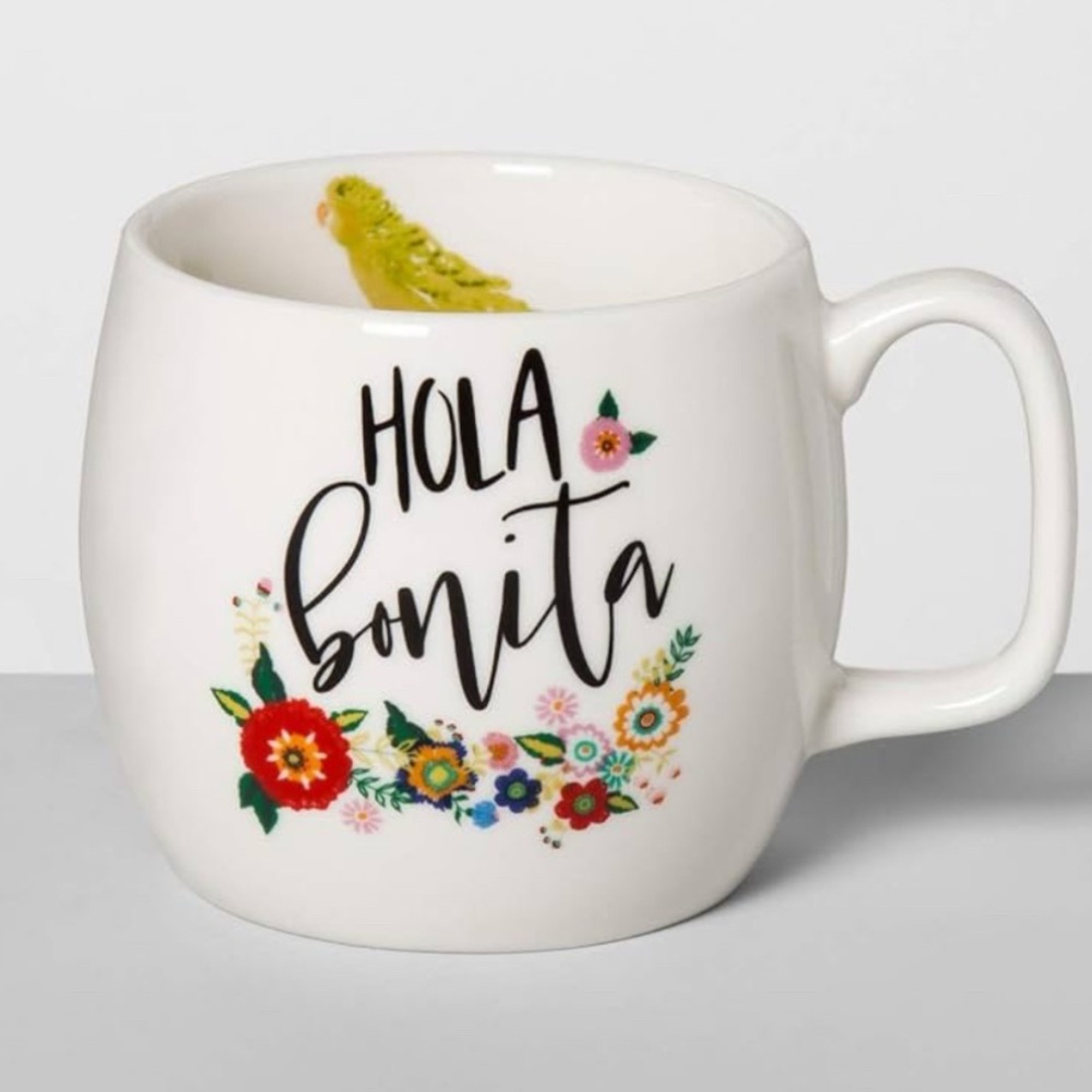 Opalhouse Porcelain 16oz White Mug (Hola Bonita)